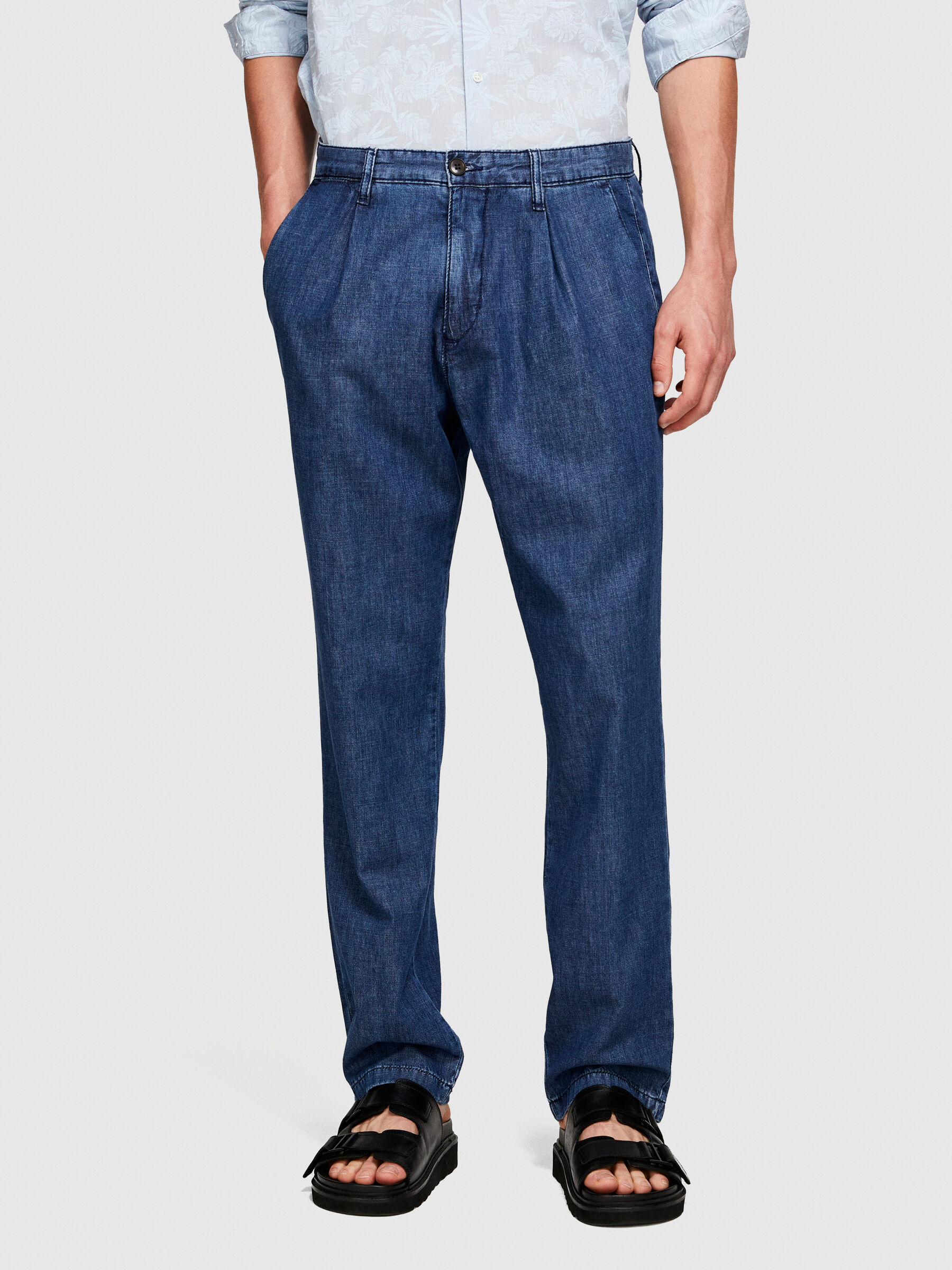 Trousers in chambray Men image number null