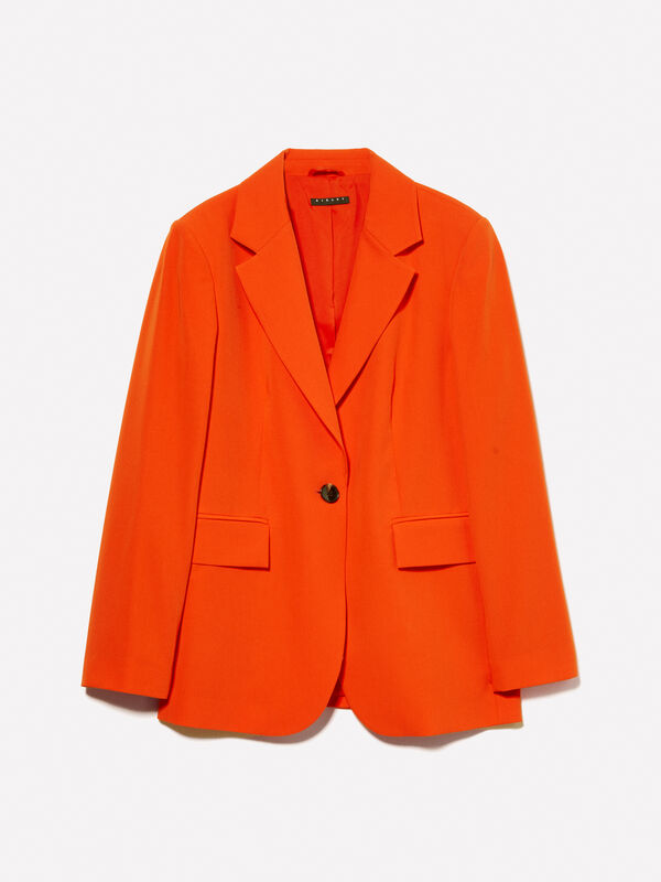 Orange regular fit blazer - women's blazers | Sisley