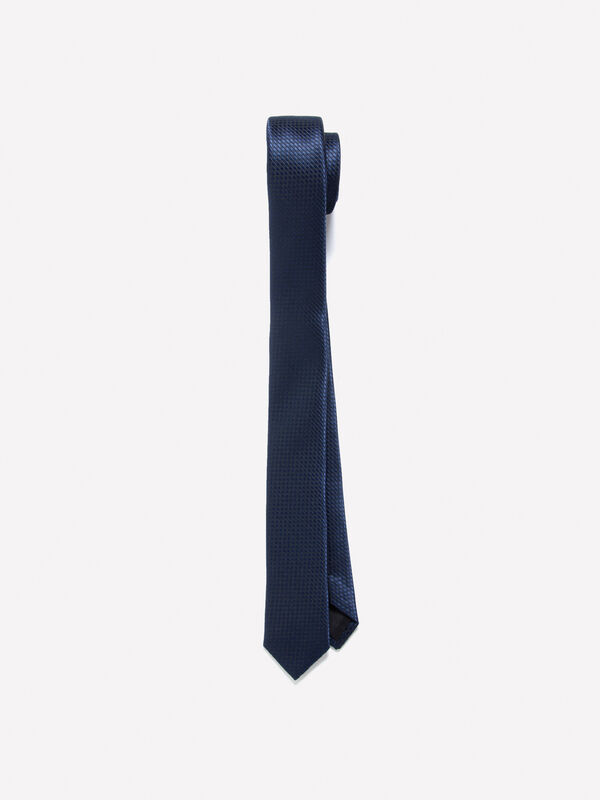 Blue jacquard tie - men's ties | Sisley