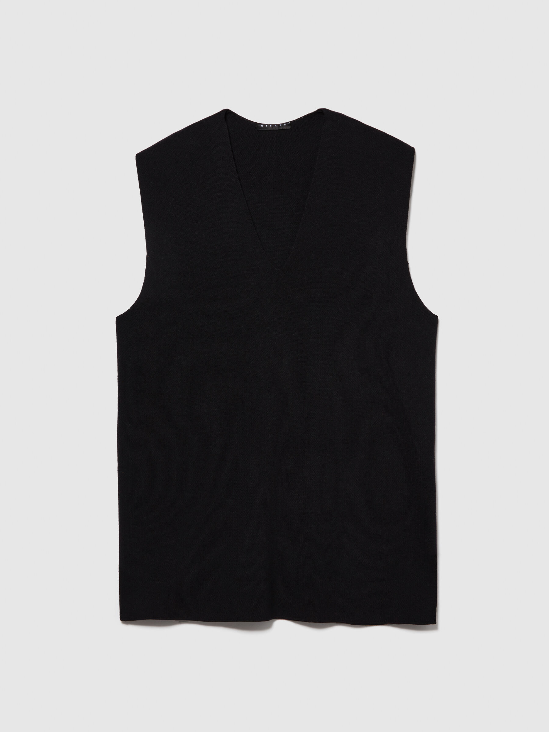ベスト・ジレ ALYSI Women Vests 105922P5242CB BLACK Knit vests, Black - Sisley