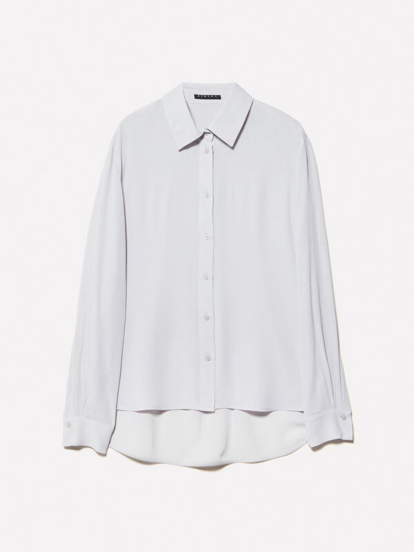 Light gray oversized fit shirt - women's shirts | Sisley