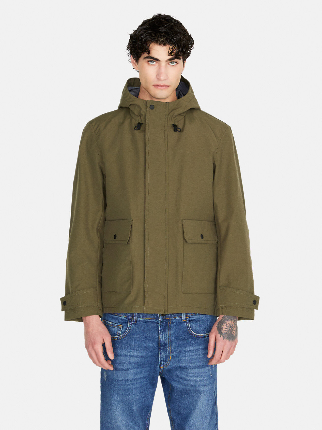Jacket with vest, Military Green - Sisley
