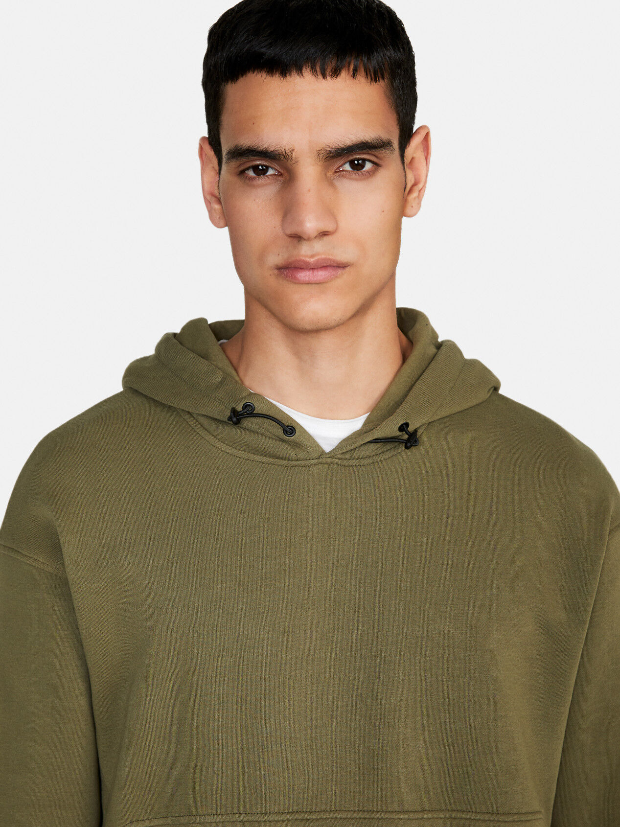 Yarn dyed hoodie, Military Green - Sisley