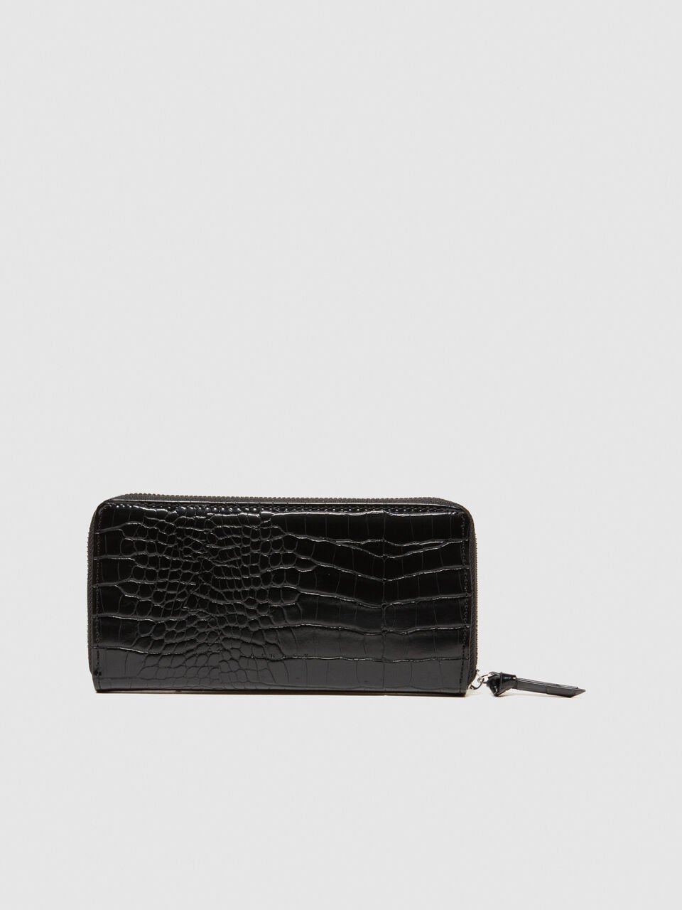 Large crocodile print wallet Women image number null