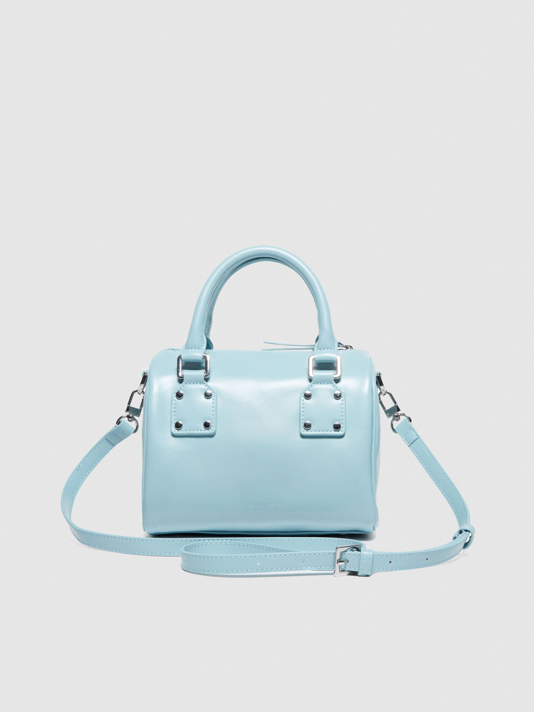 Mini vanity style handbag with shoulder strap Light Blue Sisley