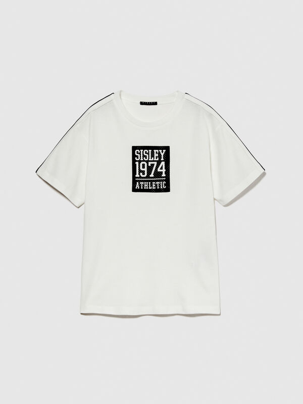 T-shirt with clashing insert - boys' short sleeve t-shirts | Sisley Young