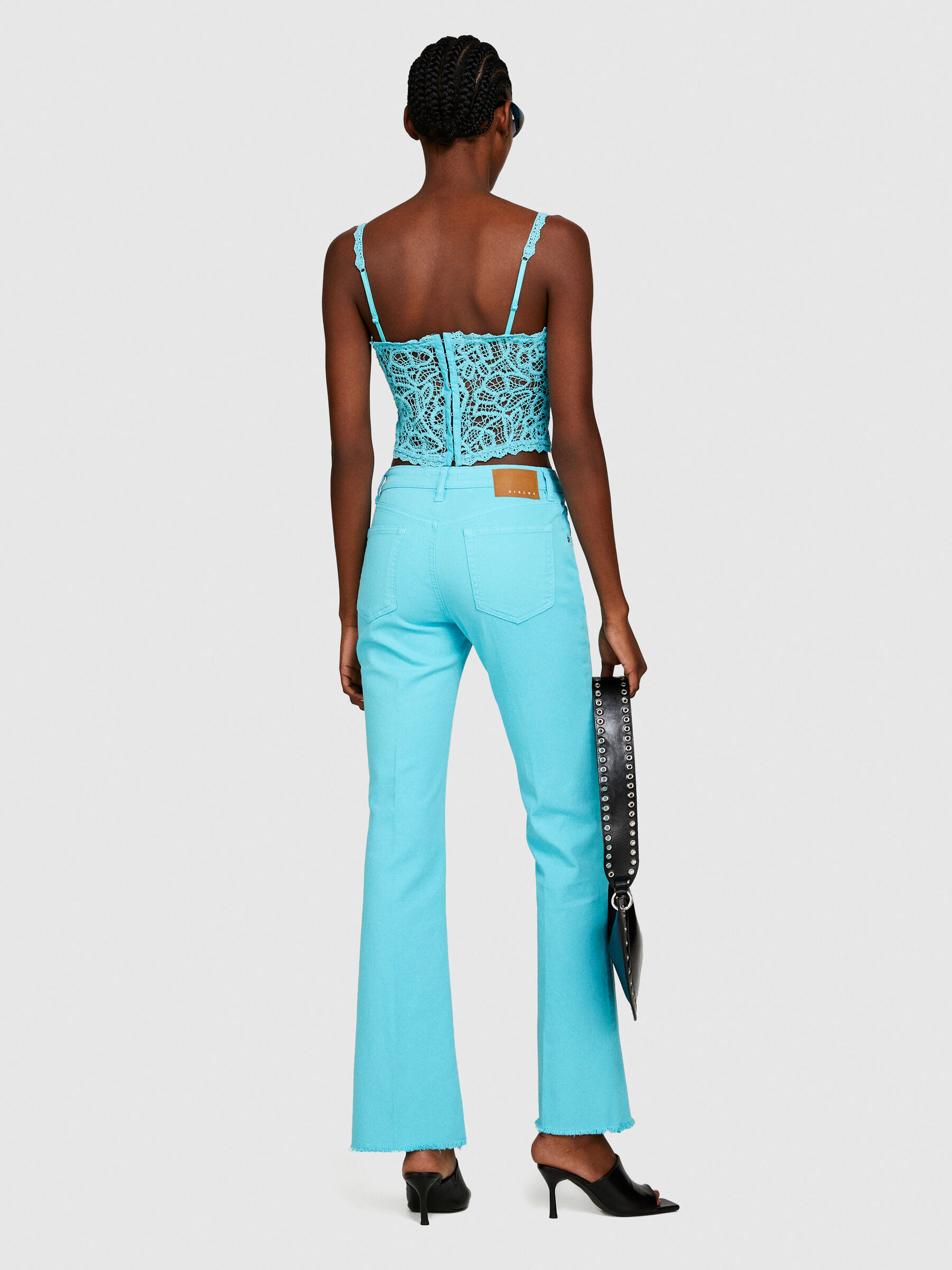 Colored flared fit jeans Women image number null