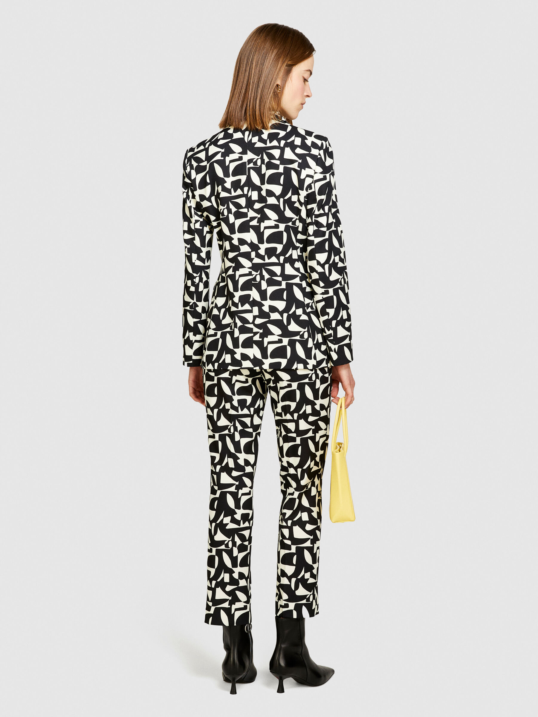 Printed slim fit blazer Women image number null