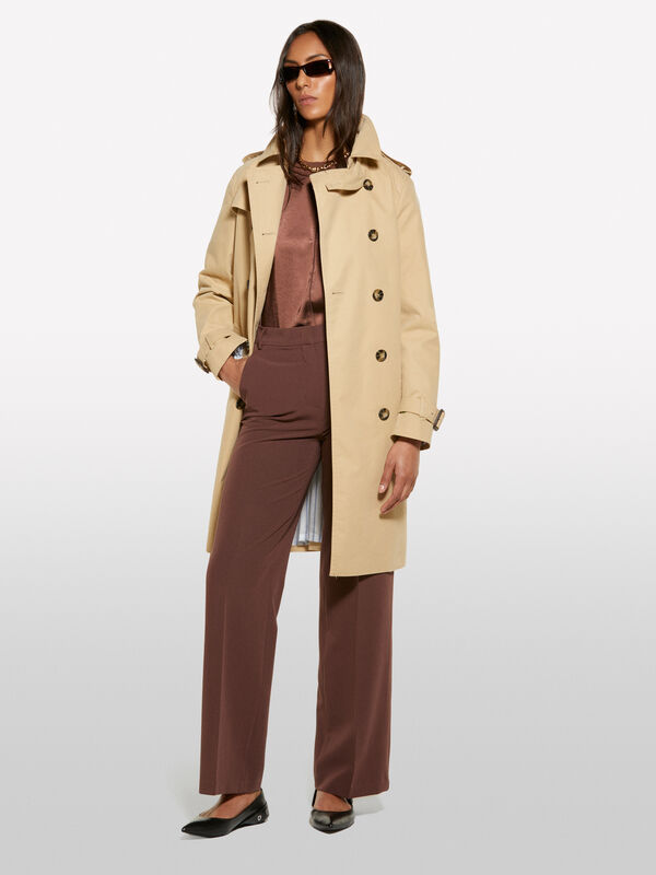Brown palazzo trousers - women's palazzo trousers | Sisley