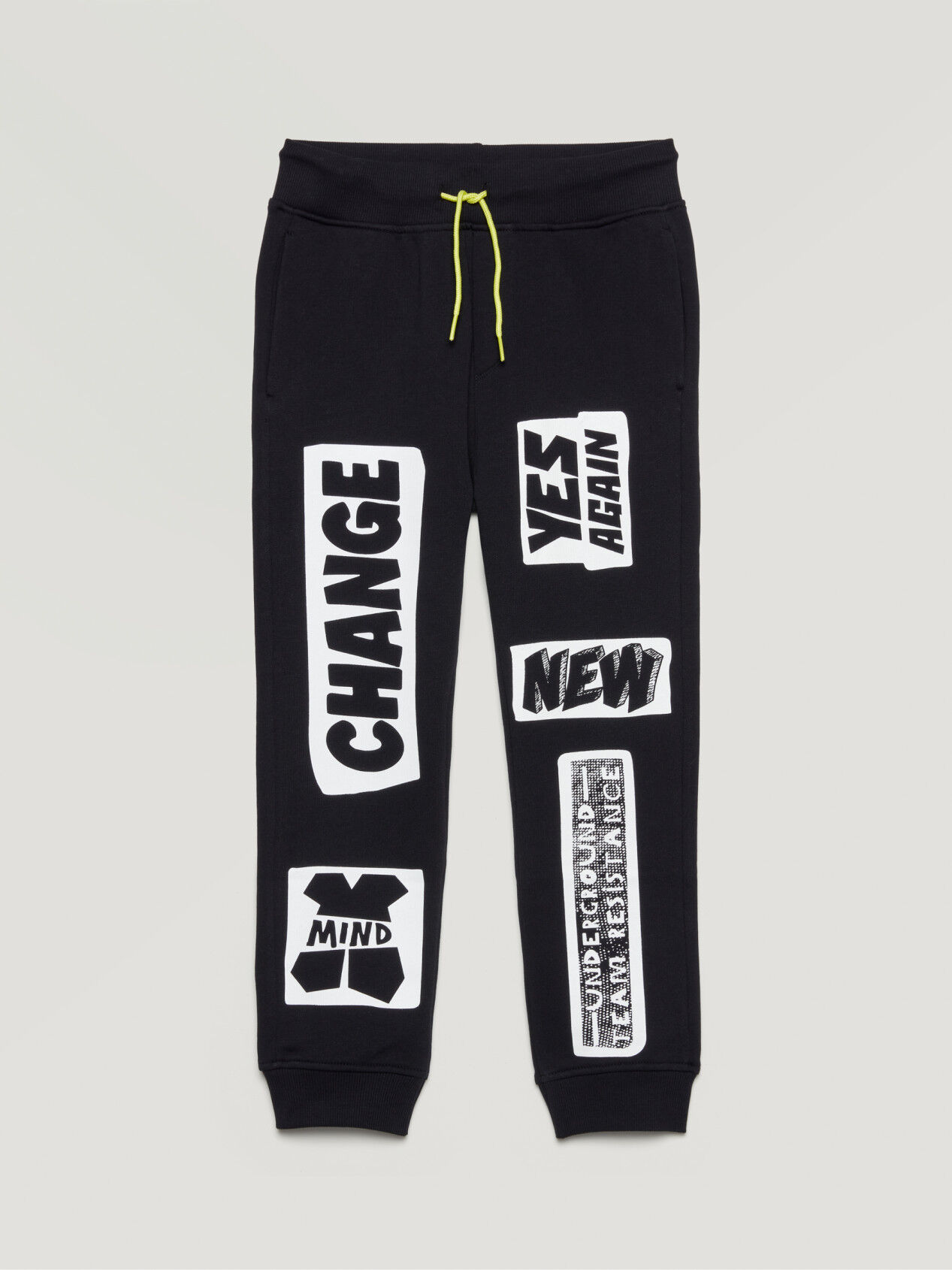 sweatpants with writing