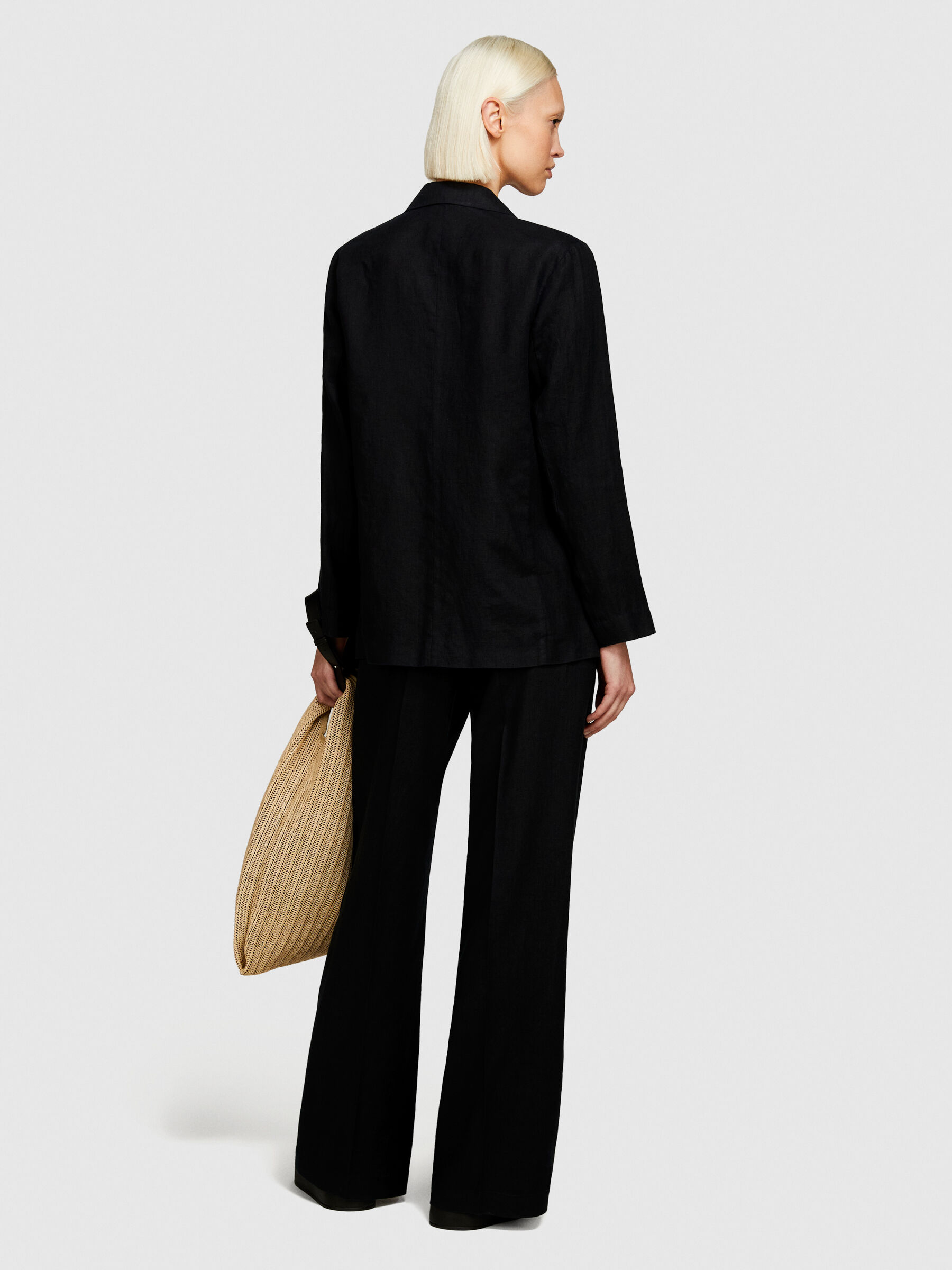 Black linen blazer ladies store