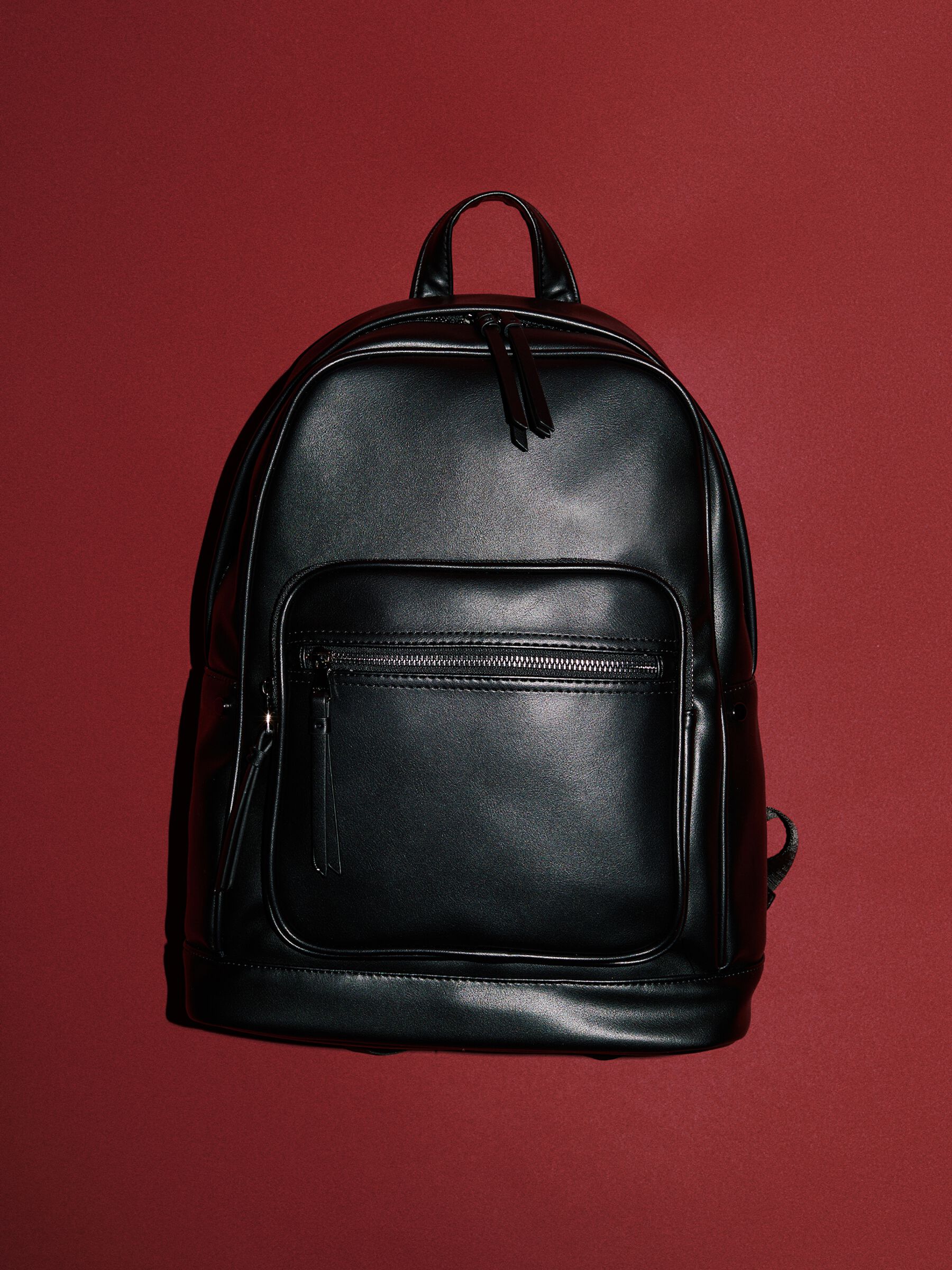 Solid colored rucksack Men image number null