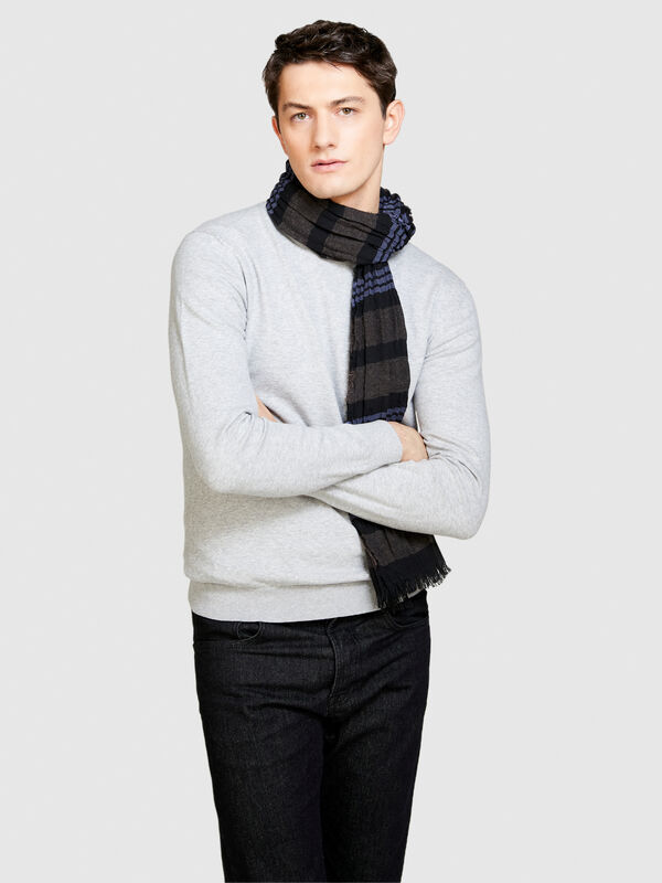 Striped scarf - men's scarves and foulards | Sisley