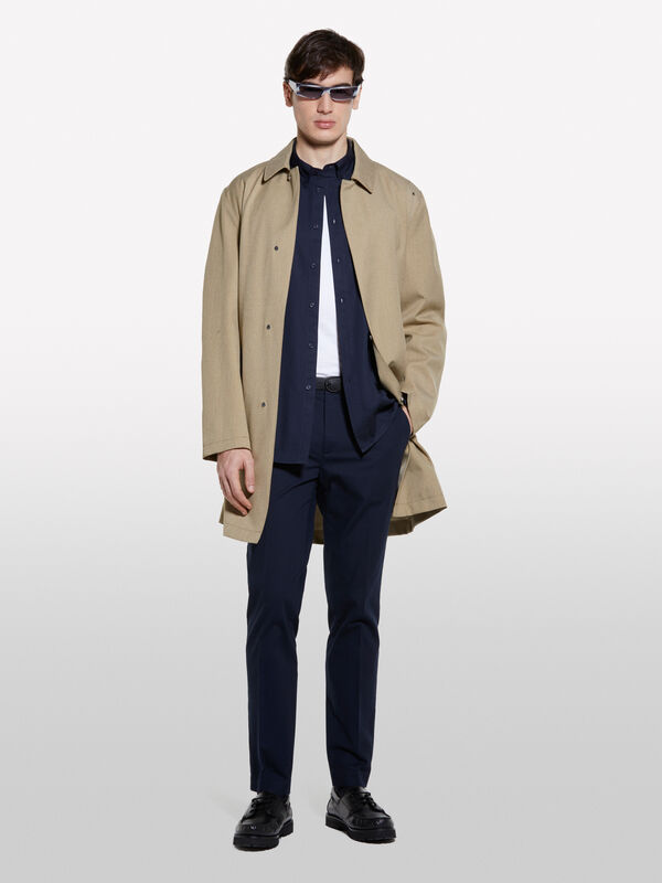 Dark blue regular fit shirt - men's regular fit shirts | Sisley