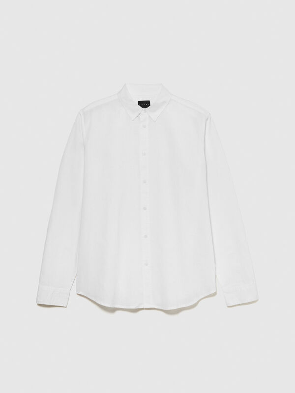 Shirt made from linen blend - men's linen shirts | Sisley