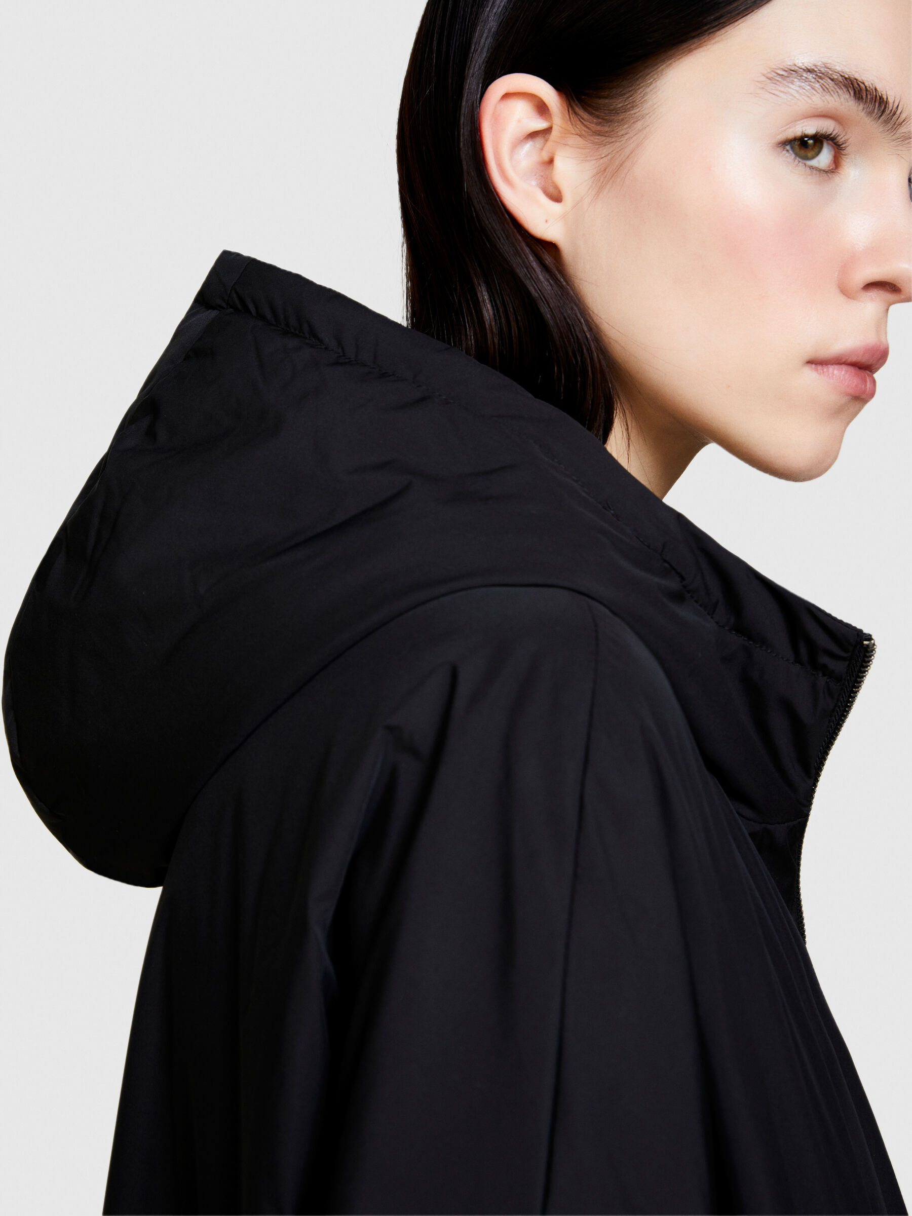 Oversized fit padded parka Black Sisley