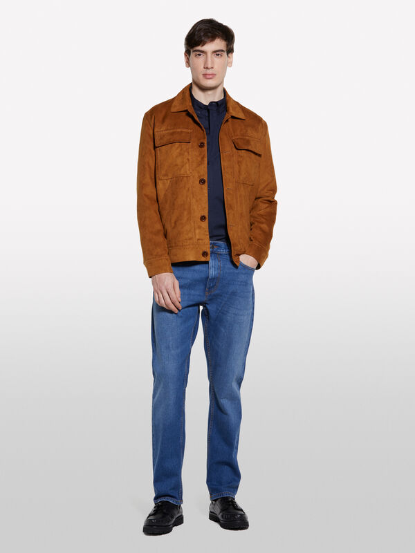 Beige jacket with pockets - men's jackets and coats | Sisley