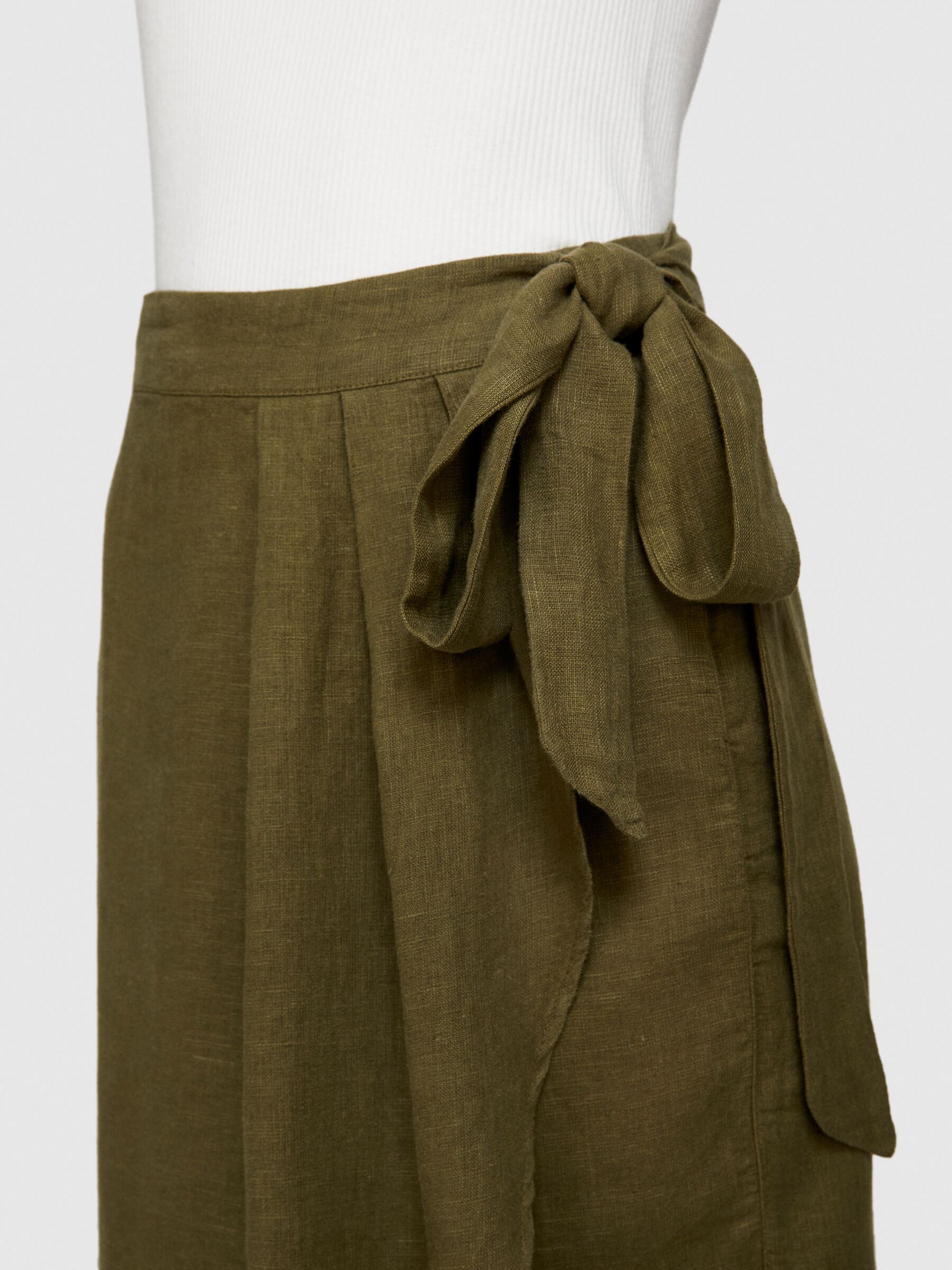 Pareo skirt in 100% linen Women image number null
