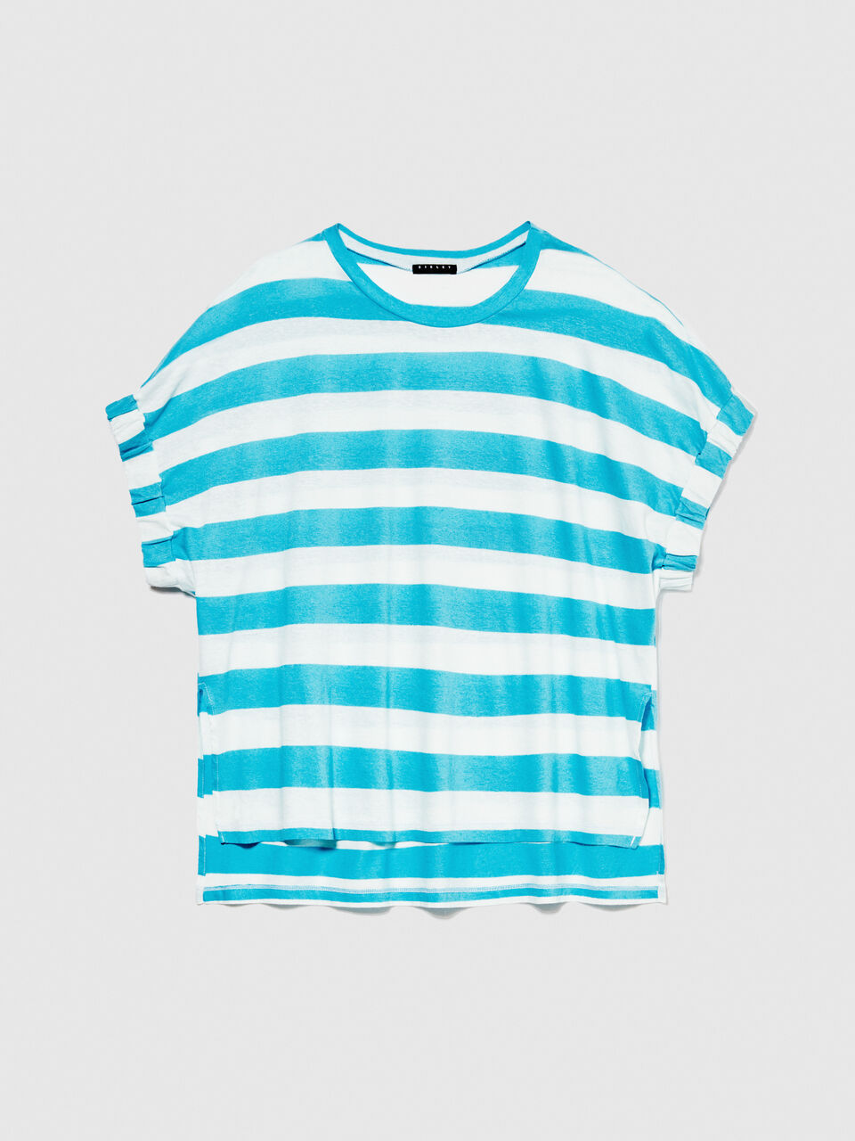 Uneven striped t-shirt Women image number null