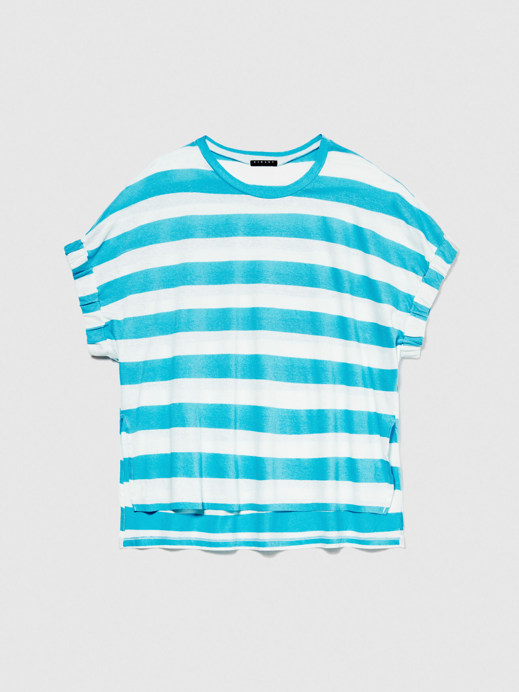 Uneven striped t-shirt Women image number null