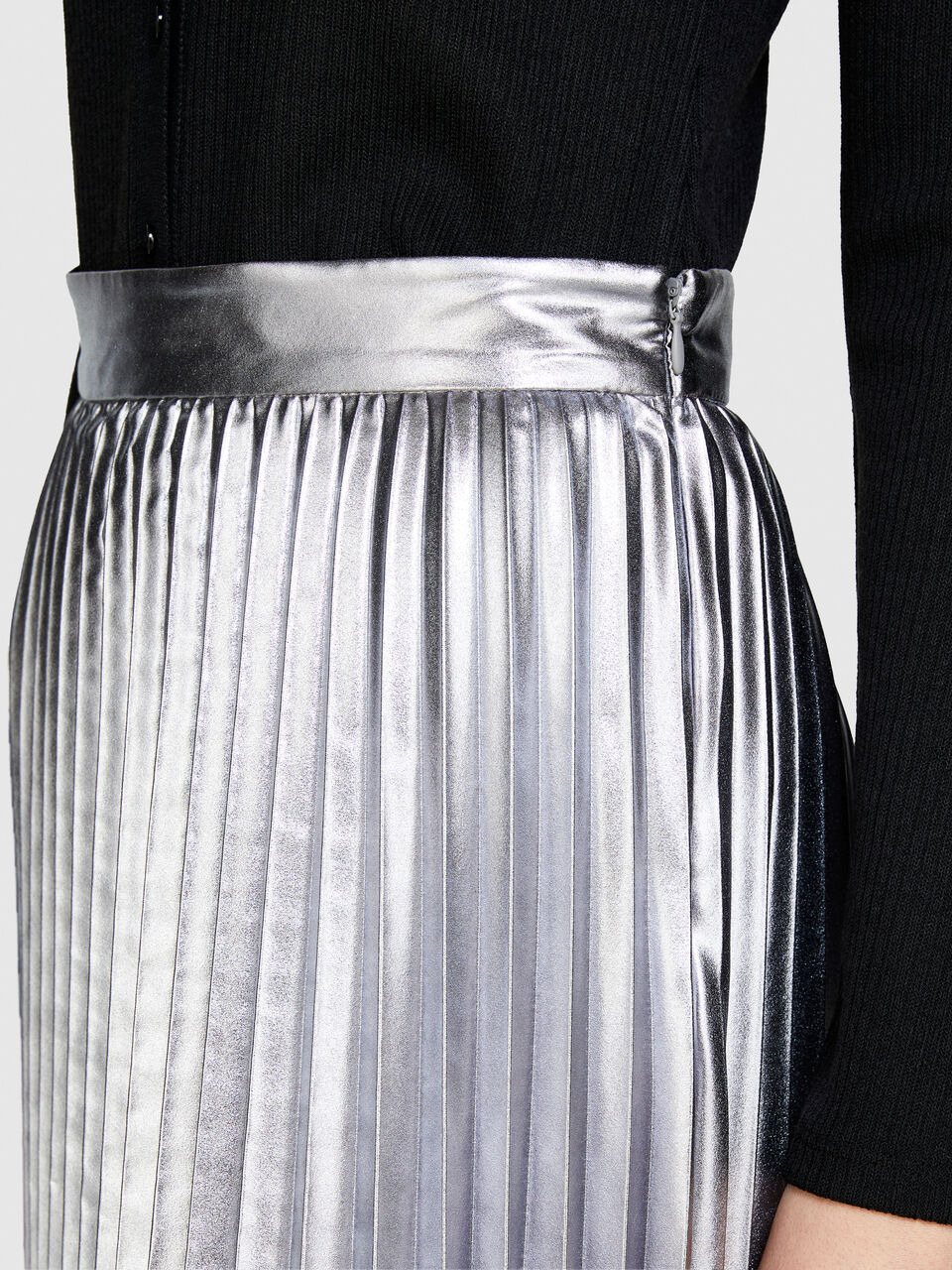 Glossy pleated skirt Women image number null