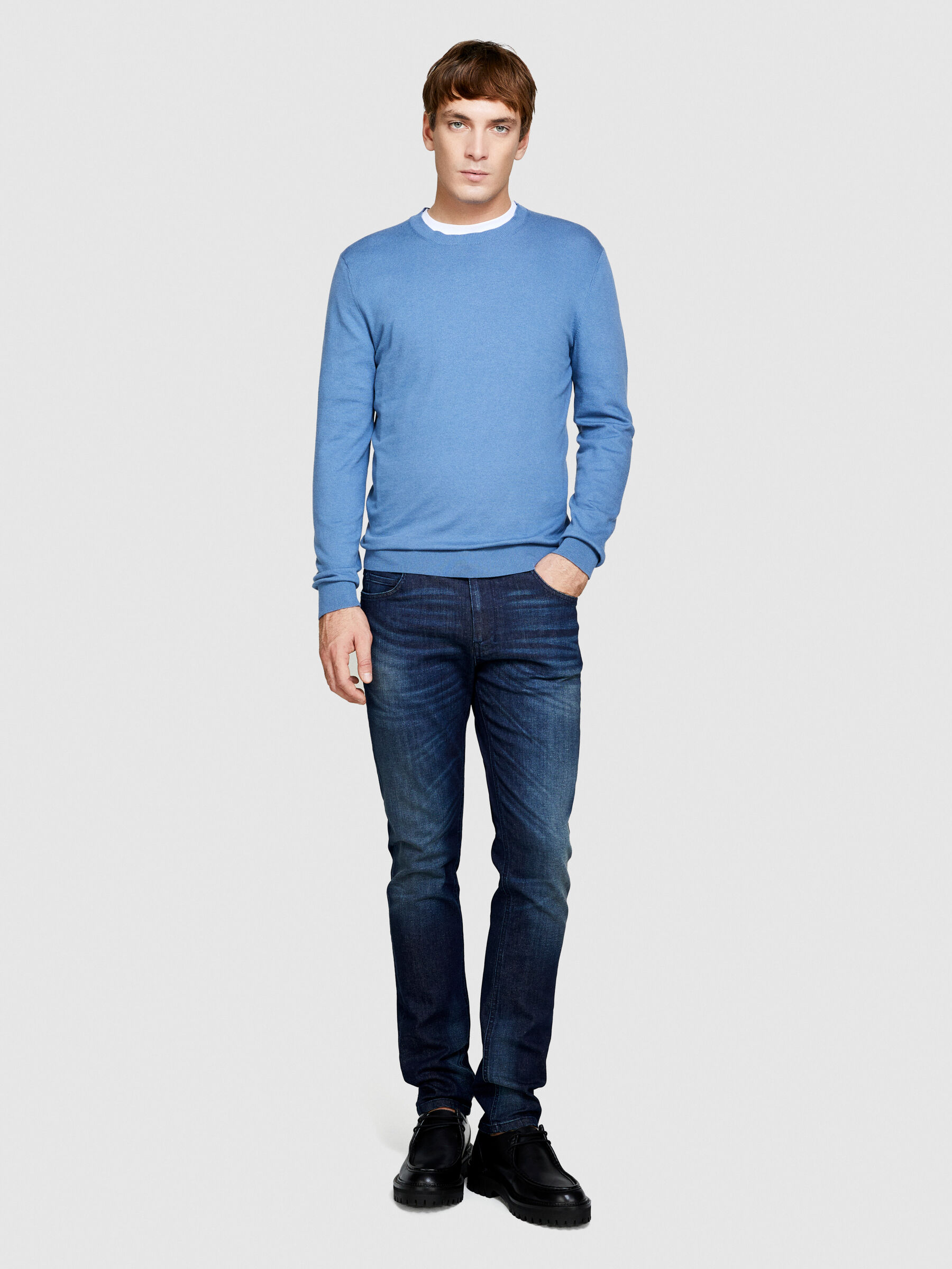 Men s Crew Neck Sweaters elegant pullovers Sisley