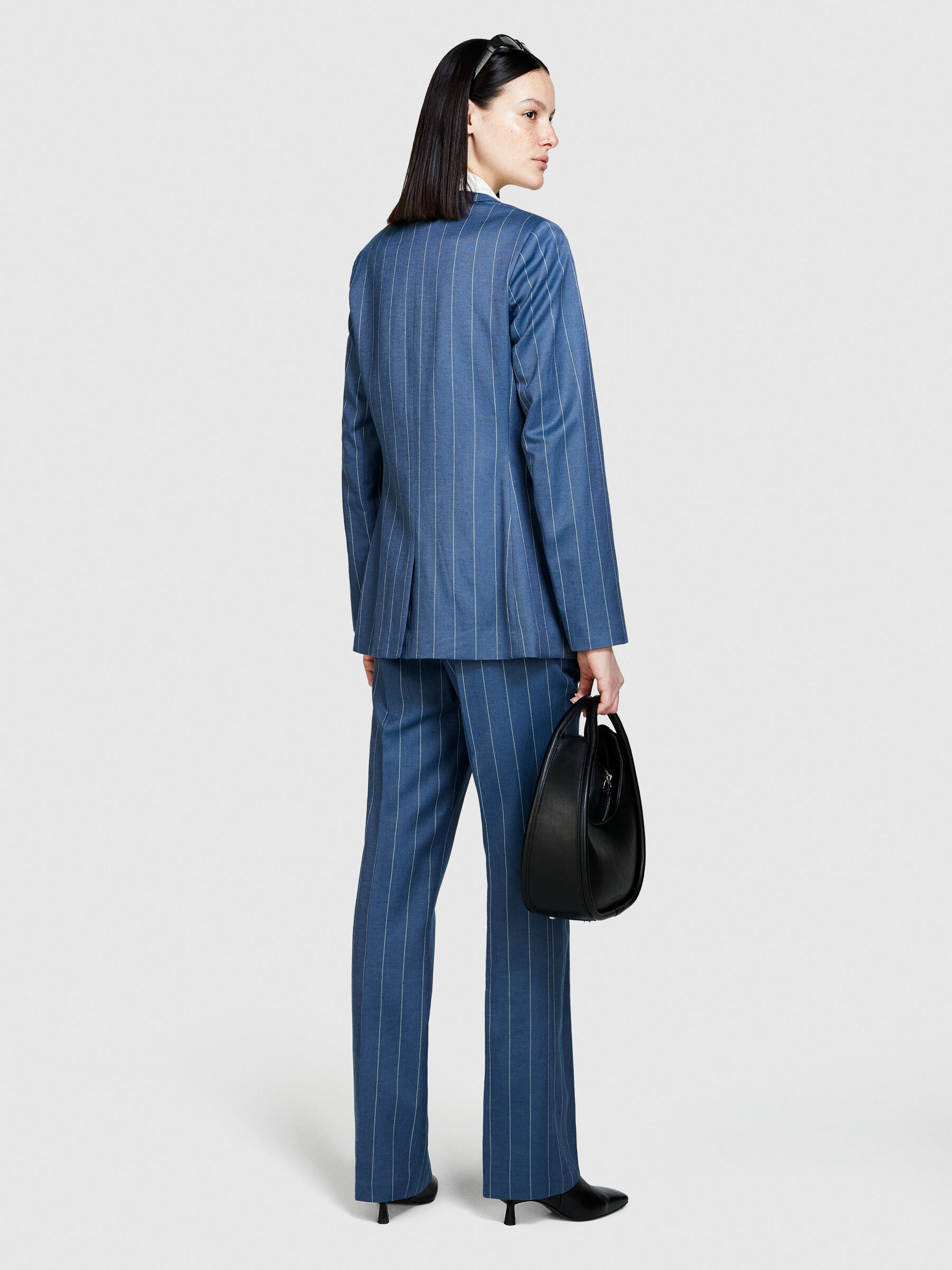 アウターその他 LARDINI Woman Blazer Blue P5ROCCOWESIF64522 840 Striped blazer, Blue - Sisley
