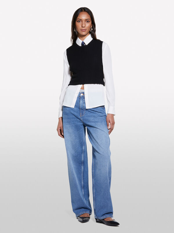 Black knit top - women's tops | Sisley