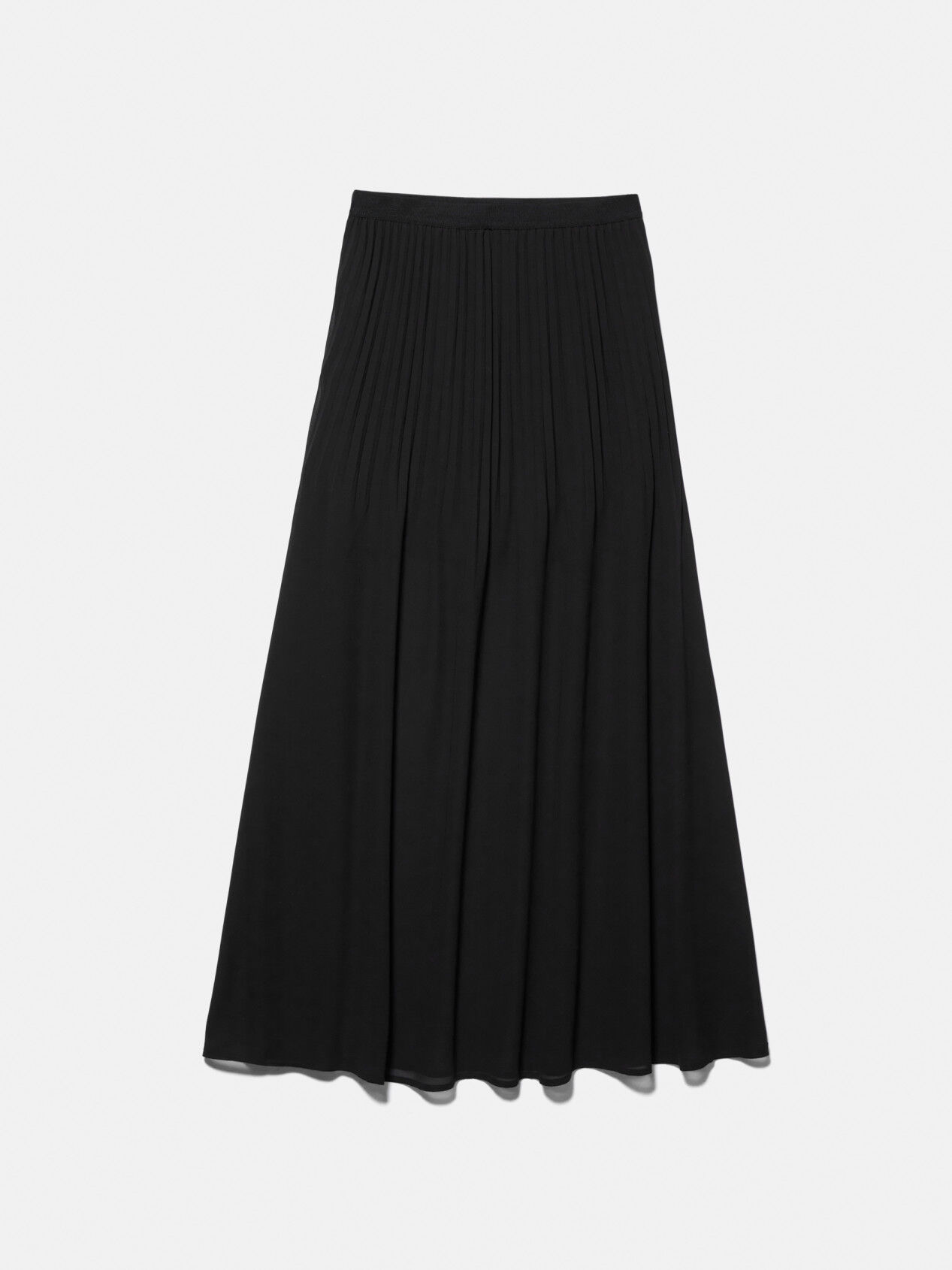 Long pleated skirt Black Sisley
