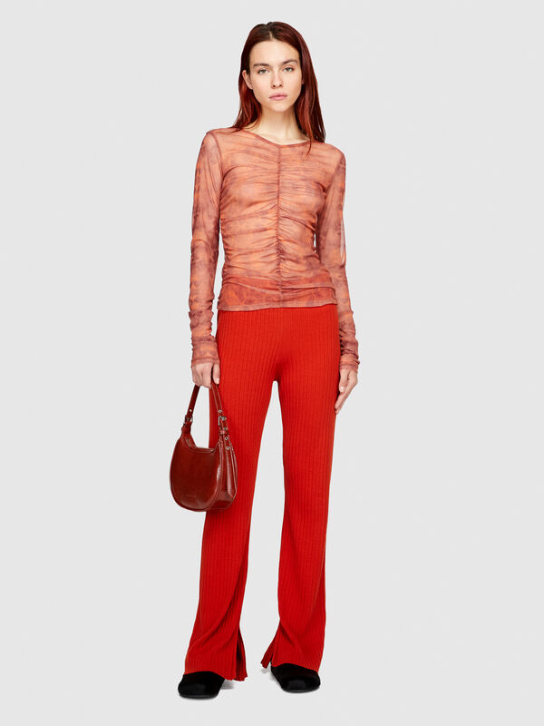 Knit trousers - women's palazzo trousers | Sisley