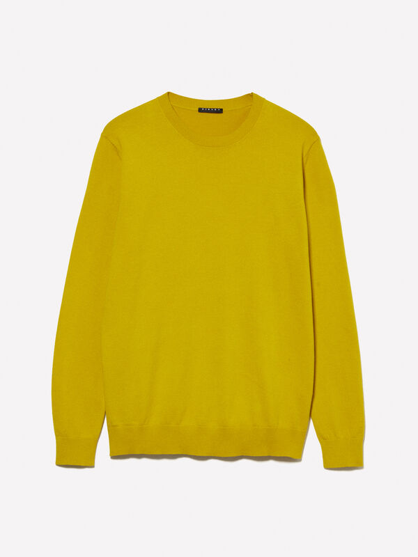 Lime regular fit sweater - men's crew neck sweaters | Sisley