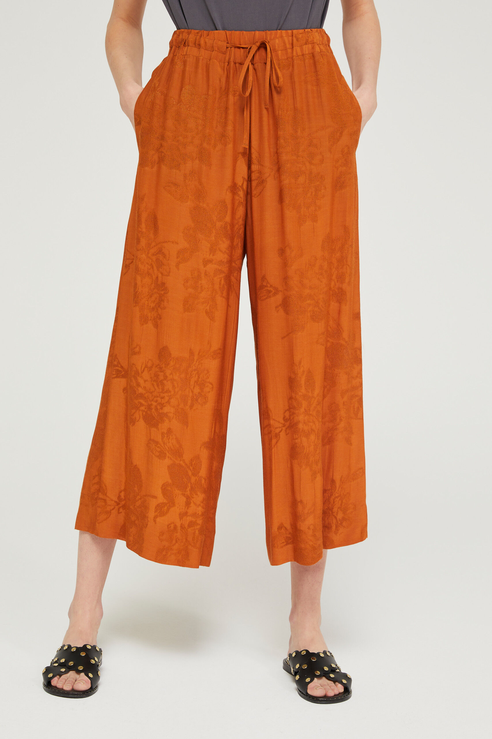 cropped palazzo trousers