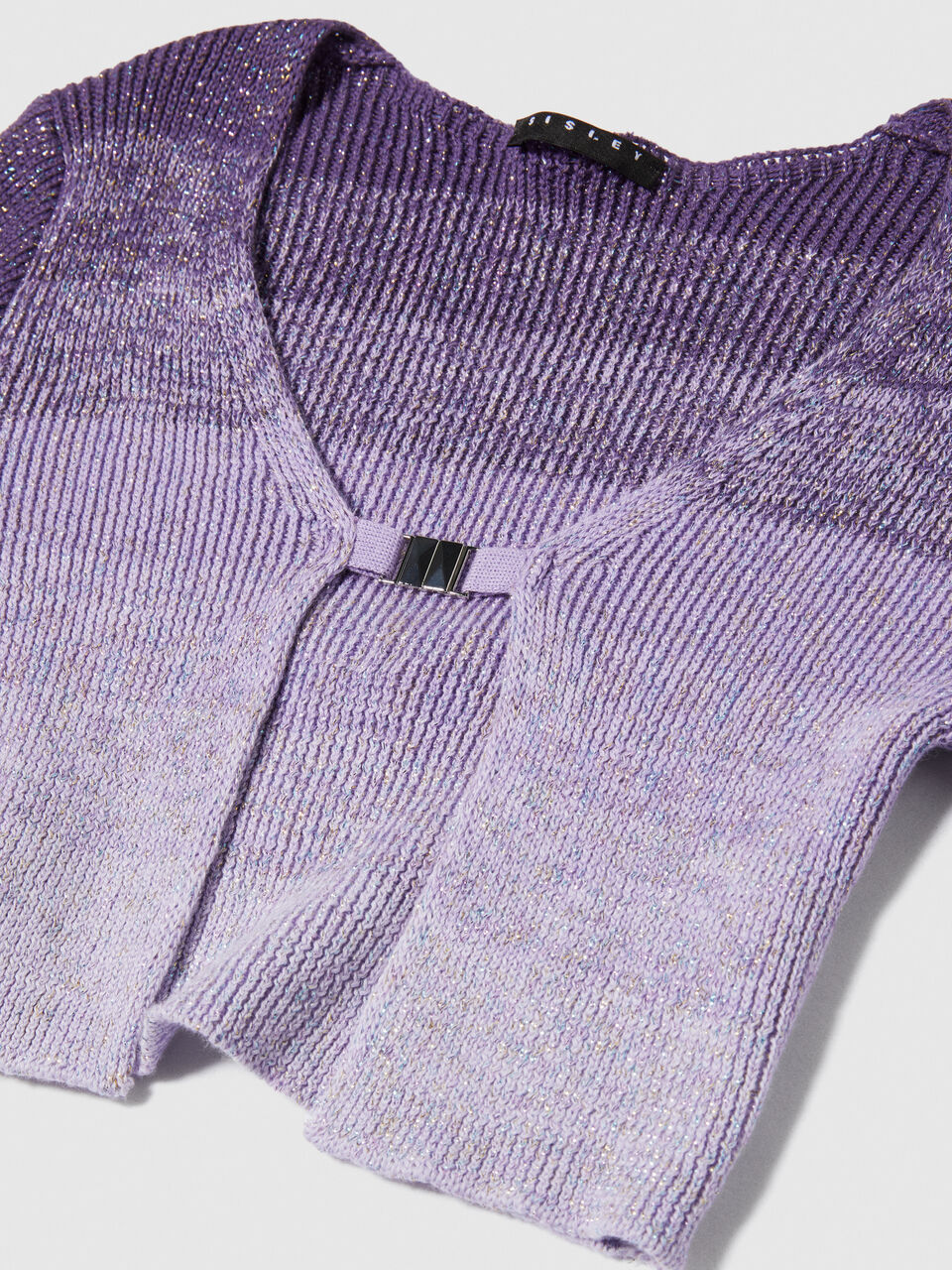Faded lurex cardigan Junior Girl image number null