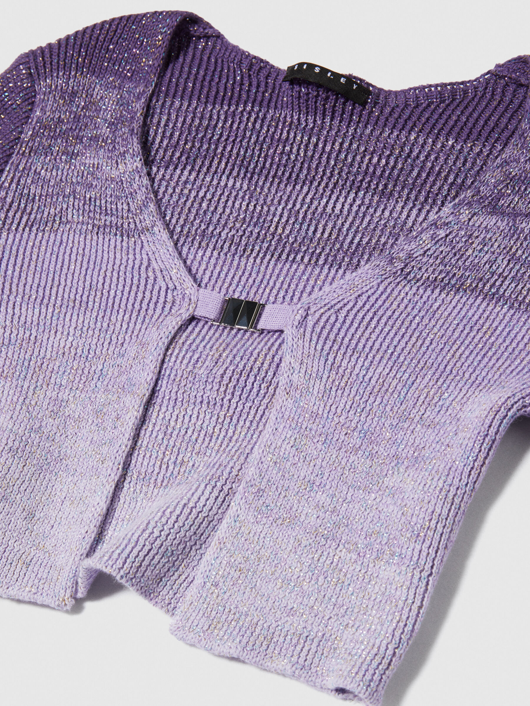 Faded lurex cardigan Junior Girl image number null