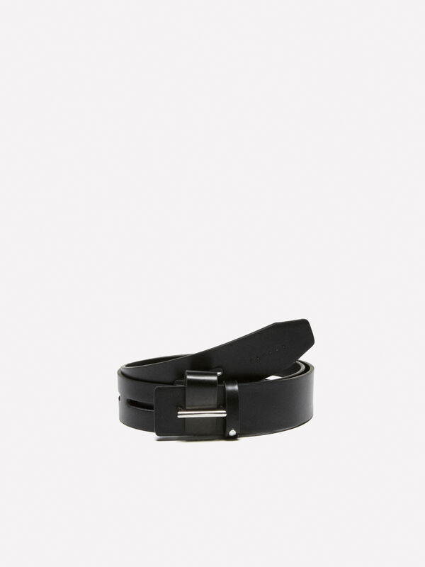 Black perforated belt - women's belts | Sisley
