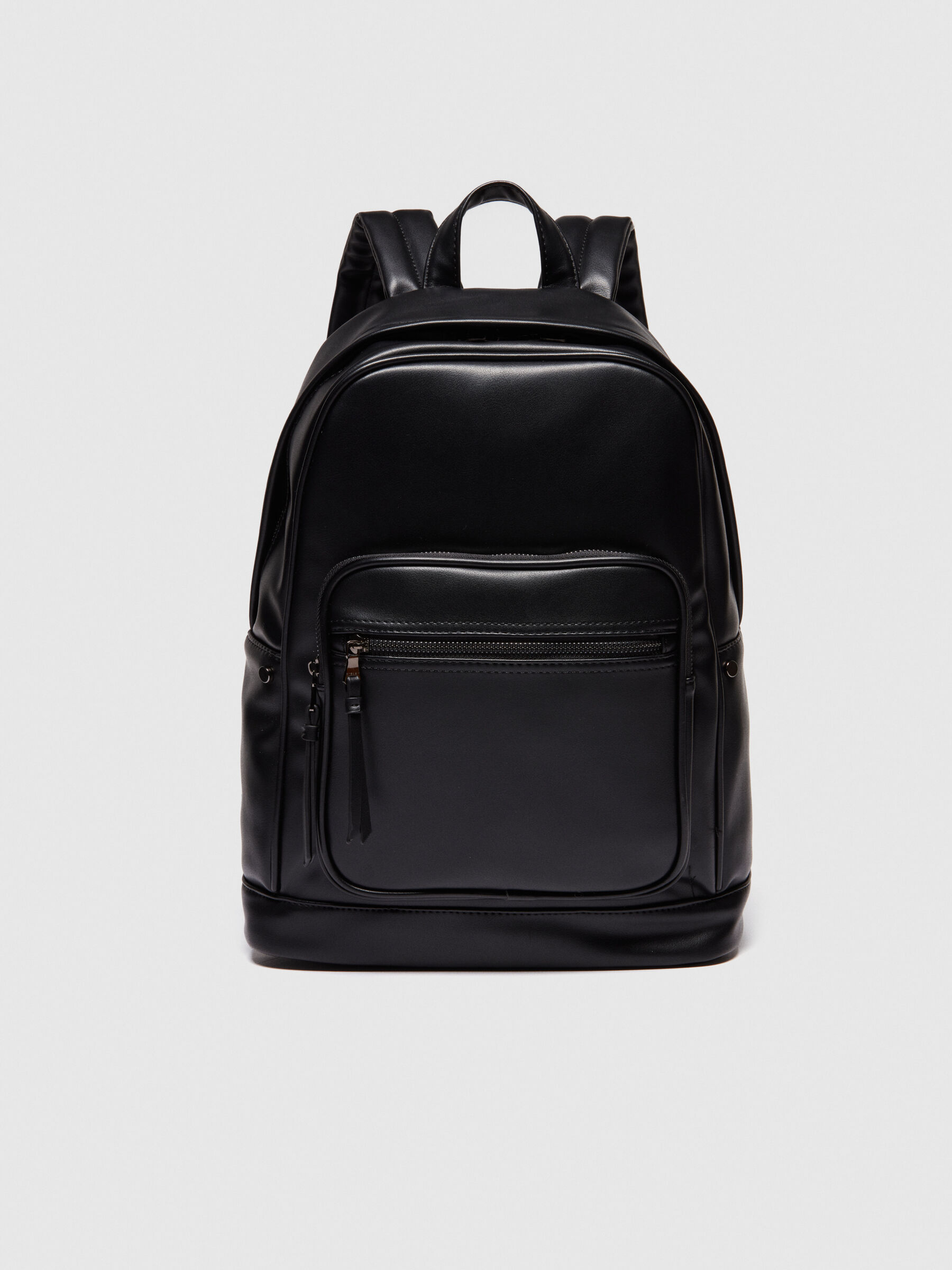 Solid colored rucksack Black Sisley