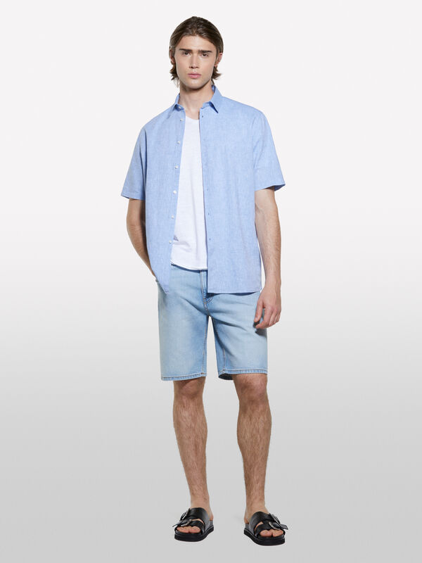 White slim fit t-shirt White slim fit t-shirt - men's short sleeve t-shirts | Sisley