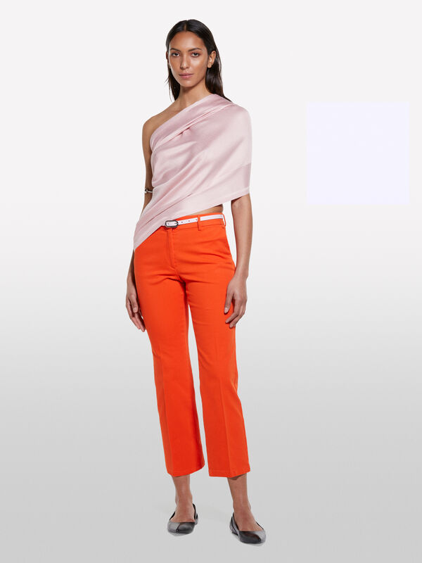 Red flare fit trousers - women's flared trousers | Sisley
