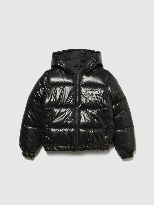 Padded jacket with embossed print - girls' outerwear | Sisley Young