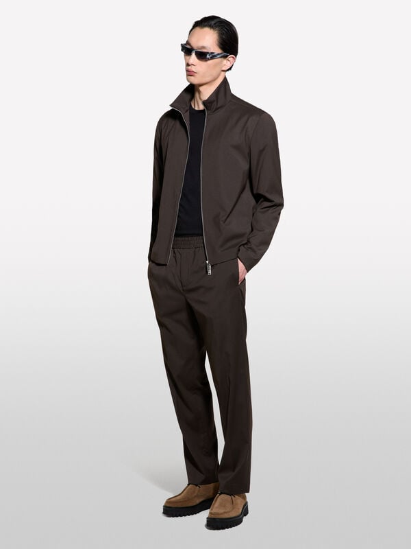 Brown regular fit joggers Brown regular fit joggers - men's regular fit trousers | Sisley