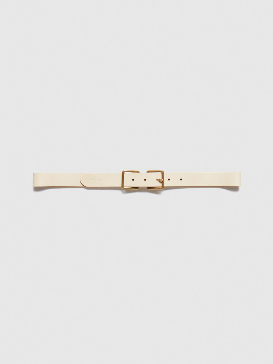 Leather belt with double buckle Women image number null