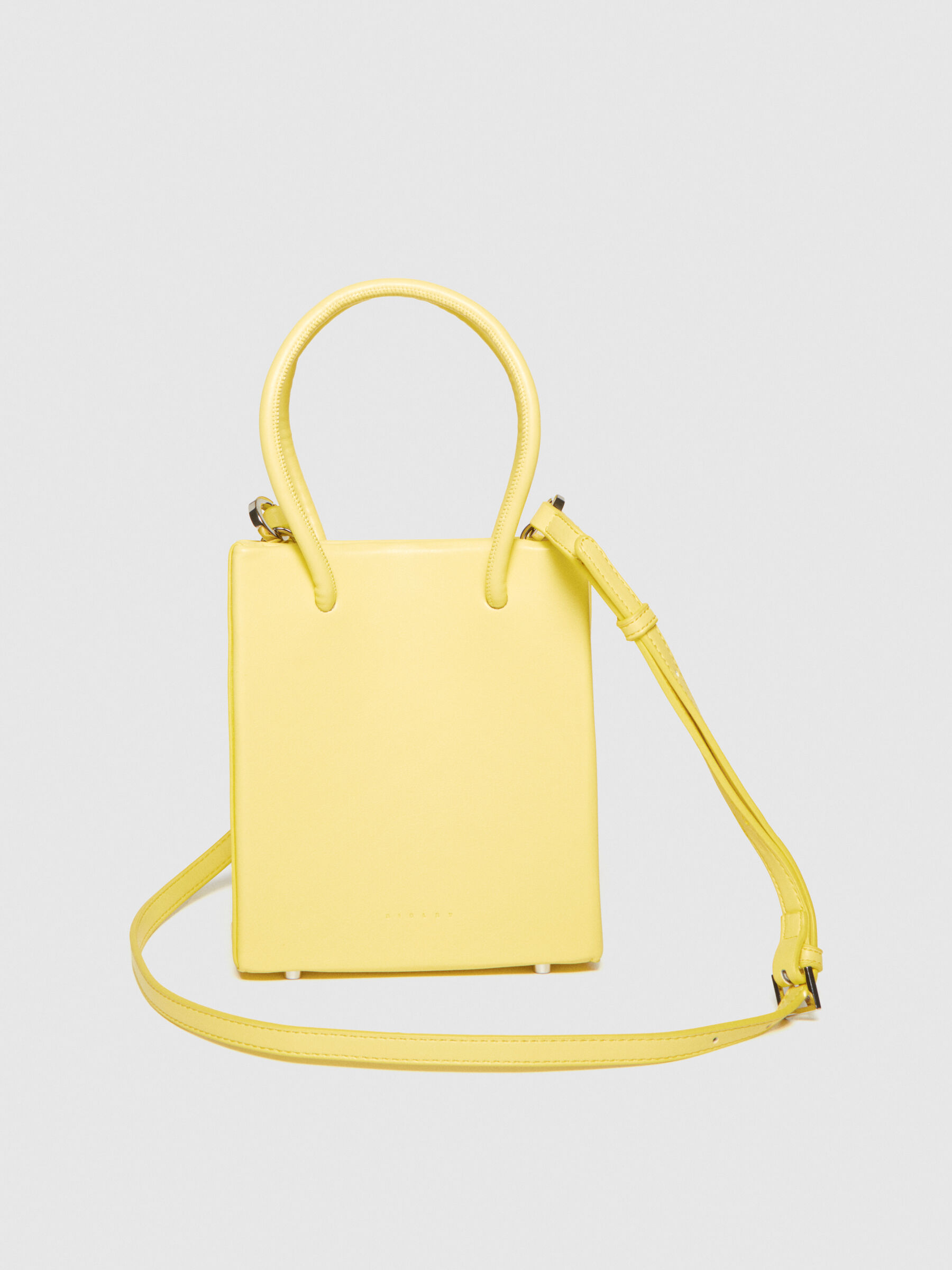 Mini tote bag with shoulder strap Yellow Sisley