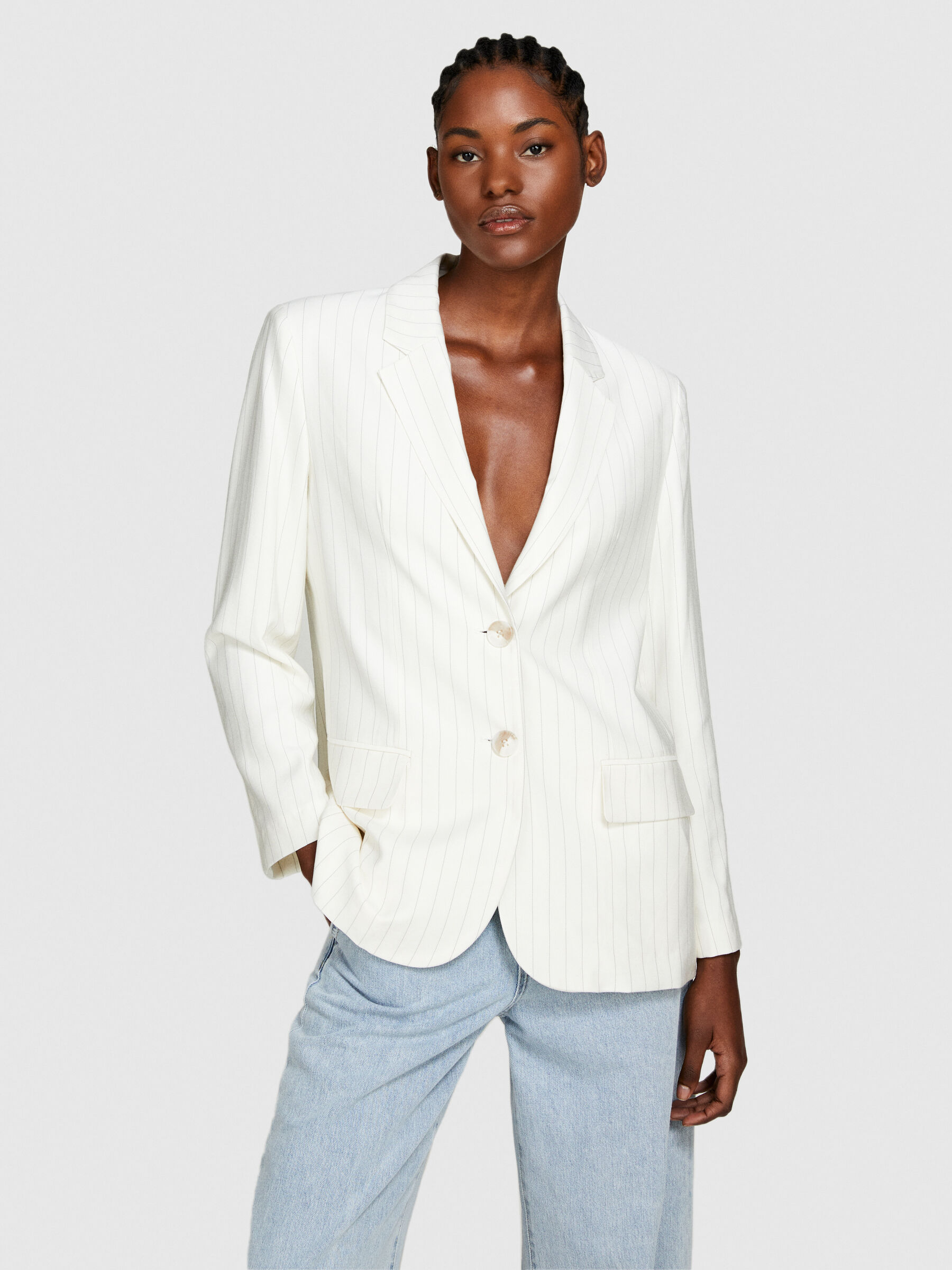 Striped blazer Creamy White Sisley