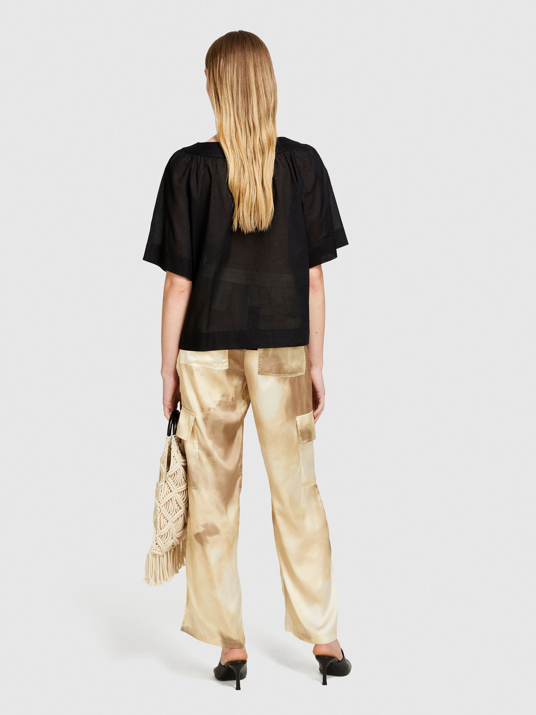 Blouse with V-neck Women image number null