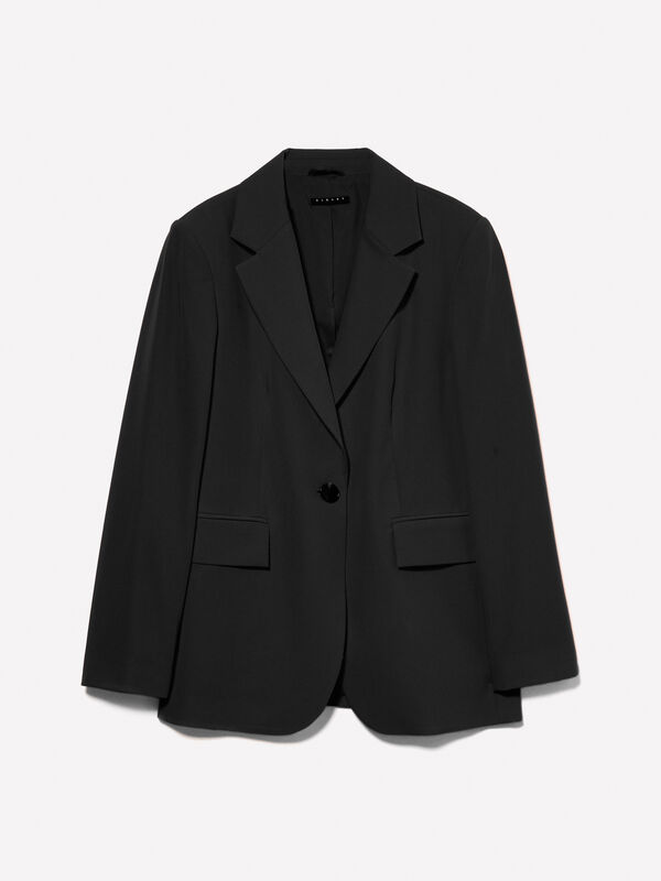 Black regular fit blazer - women's blazers | Sisley