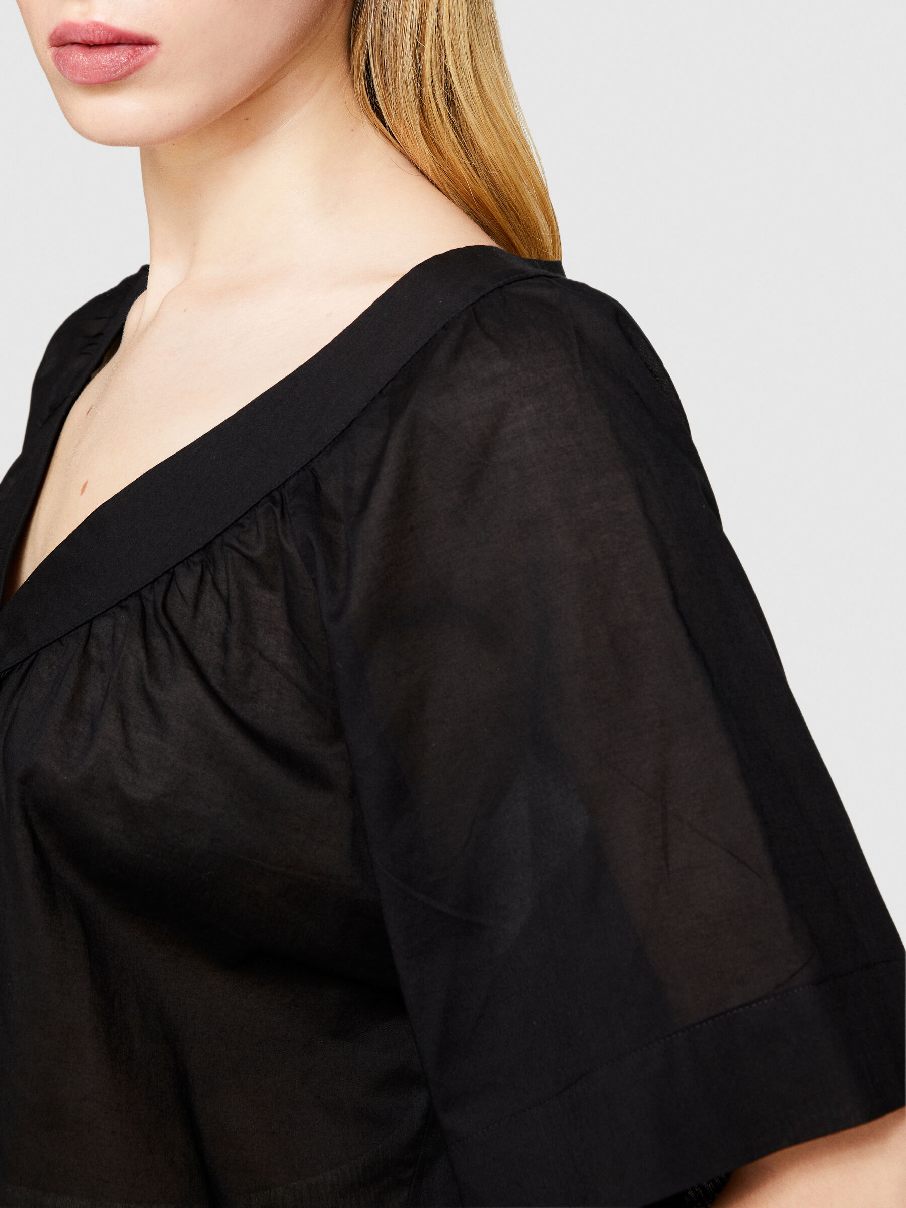 Blouse with V-neck Women image number null