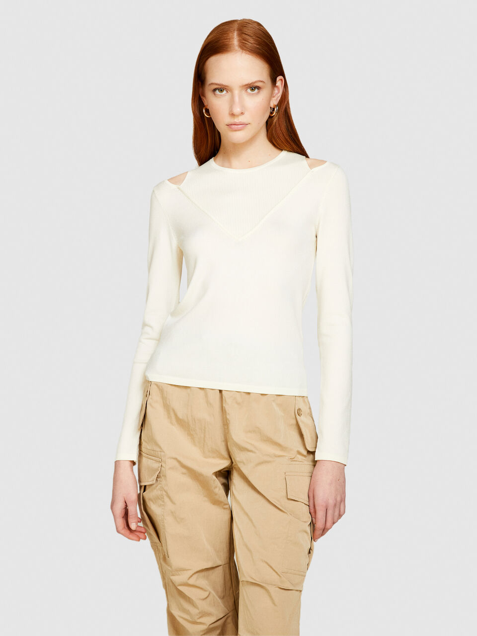 Sweater with porthole Women image number null