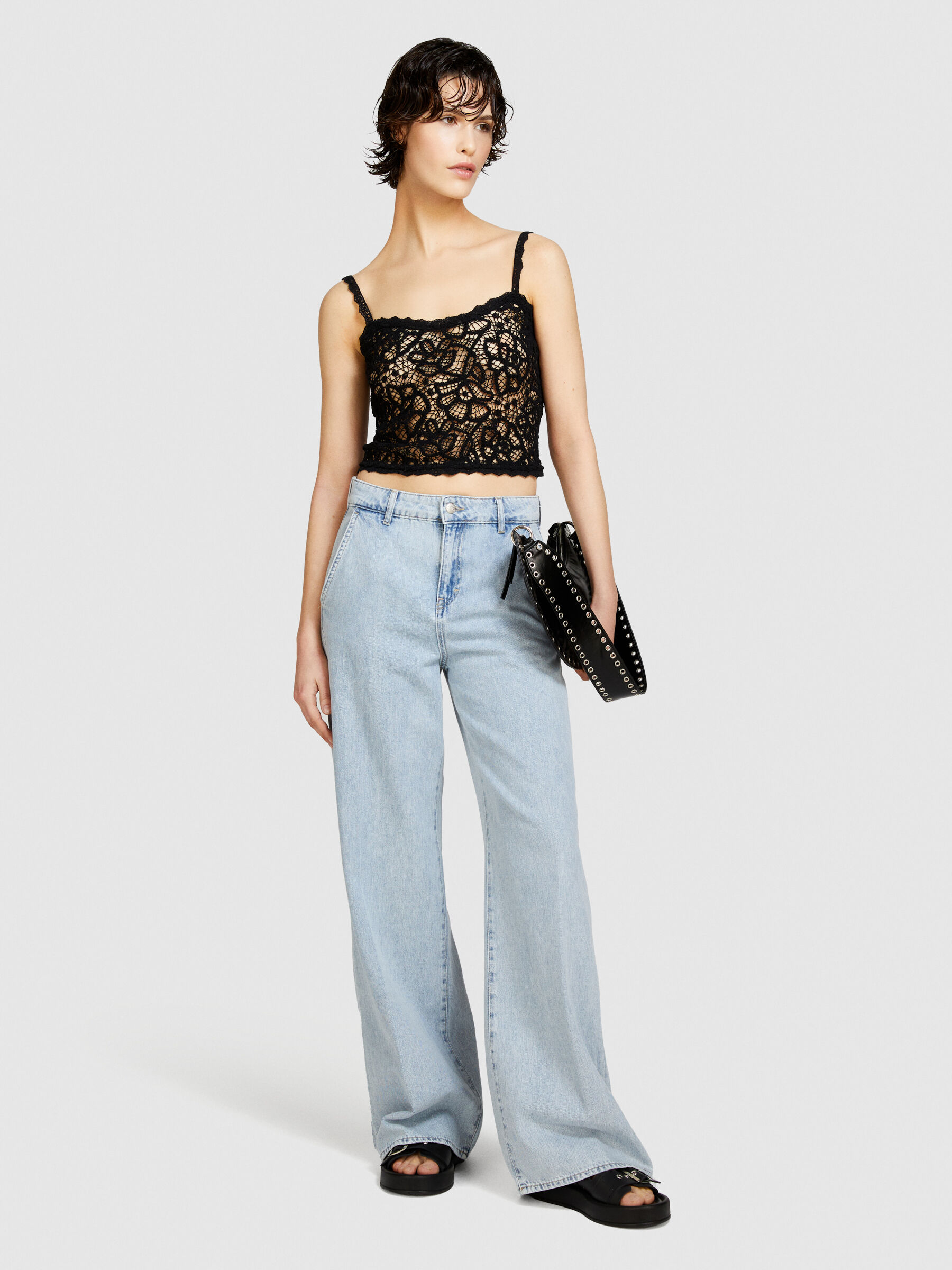 Wide leg flowy jeans Women image number null