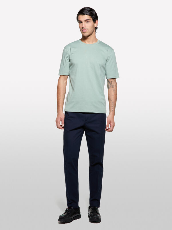 Light green regular fit short sleeve t-shirt - men's short sleeve t-shirts | Sisley