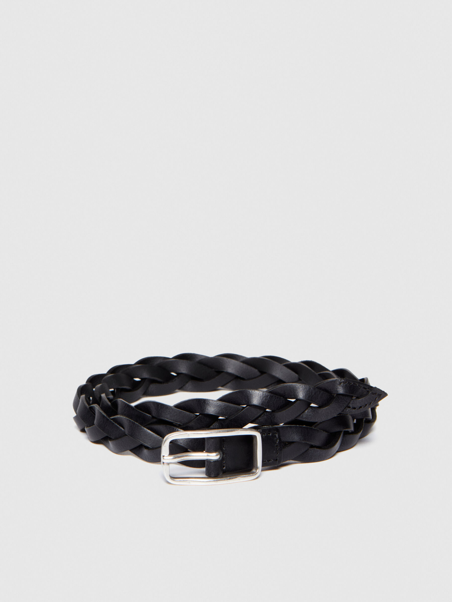 Woven leather belt Men image number null